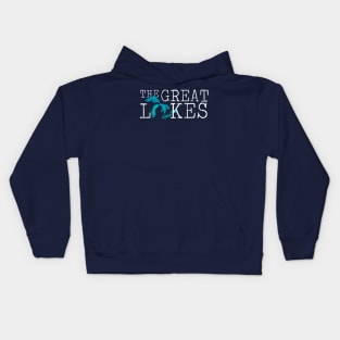 The Great Lakes Watercolor Lakes Kids Hoodie